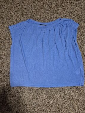 Banana Republic Cornflower Blue Gathered Neck Tank